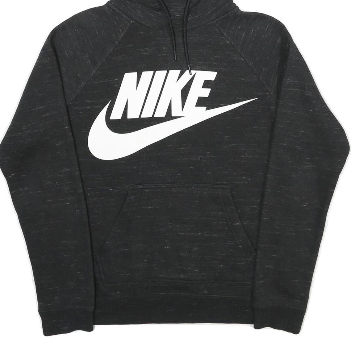 NIKE Mens Black Hoodie S Cotton Blend Pullover Casual Sports Sweatshirt
