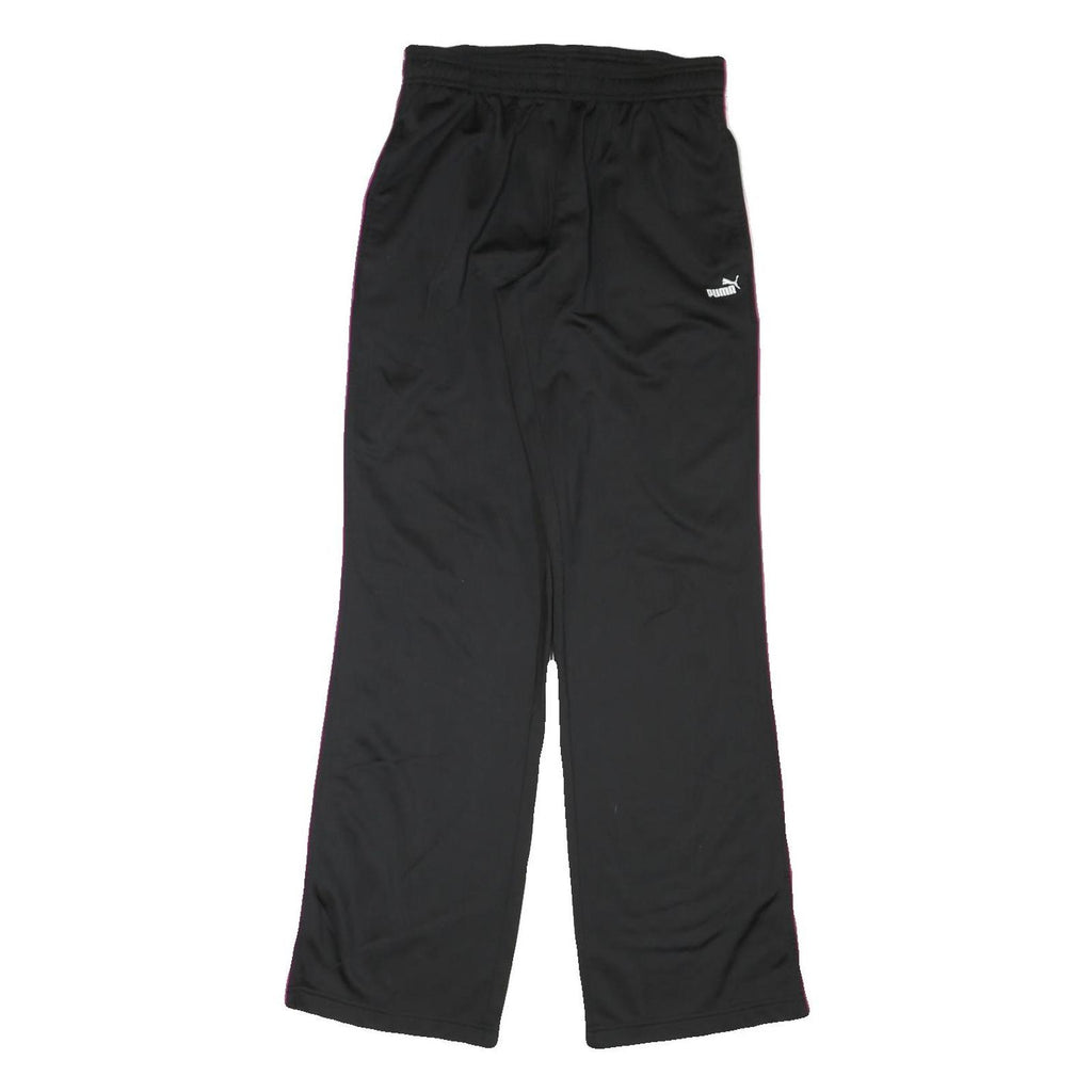 PUMA Womens Joggers Black UK 14 W30 L33 Polyester Blend Regular Fit Straight Leg