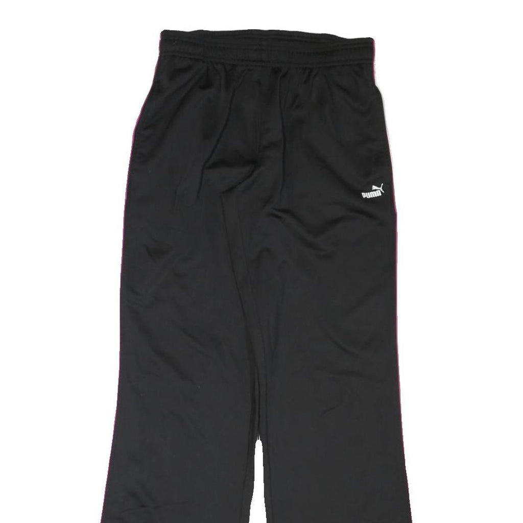 PUMA Womens Joggers Black UK 14 W30 L33 Polyester Blend Regular Fit Straight Leg