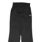 PUMA Womens Joggers Black UK 14 W30 L33 Polyester Blend Regular Fit Straight Leg