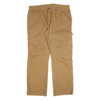 DICKIES Mens Regular Fit Workwear Jeans Beige Cotton Blend W38 L32 Zip
