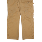 DICKIES Mens Regular Fit Workwear Jeans Beige Cotton Blend W38 L32 Zip