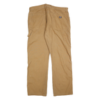 DICKIES Mens Regular Fit Workwear Jeans Beige Cotton Blend W38 L32 Zip