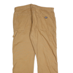 DICKIES Mens Regular Fit Workwear Jeans Beige Cotton Blend W38 L32 Zip