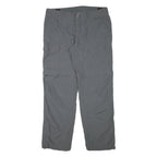 COLUMBIA Womens Grey Polyester Blend Zip Regular Cargo Trousers W35 L31 Outdoor