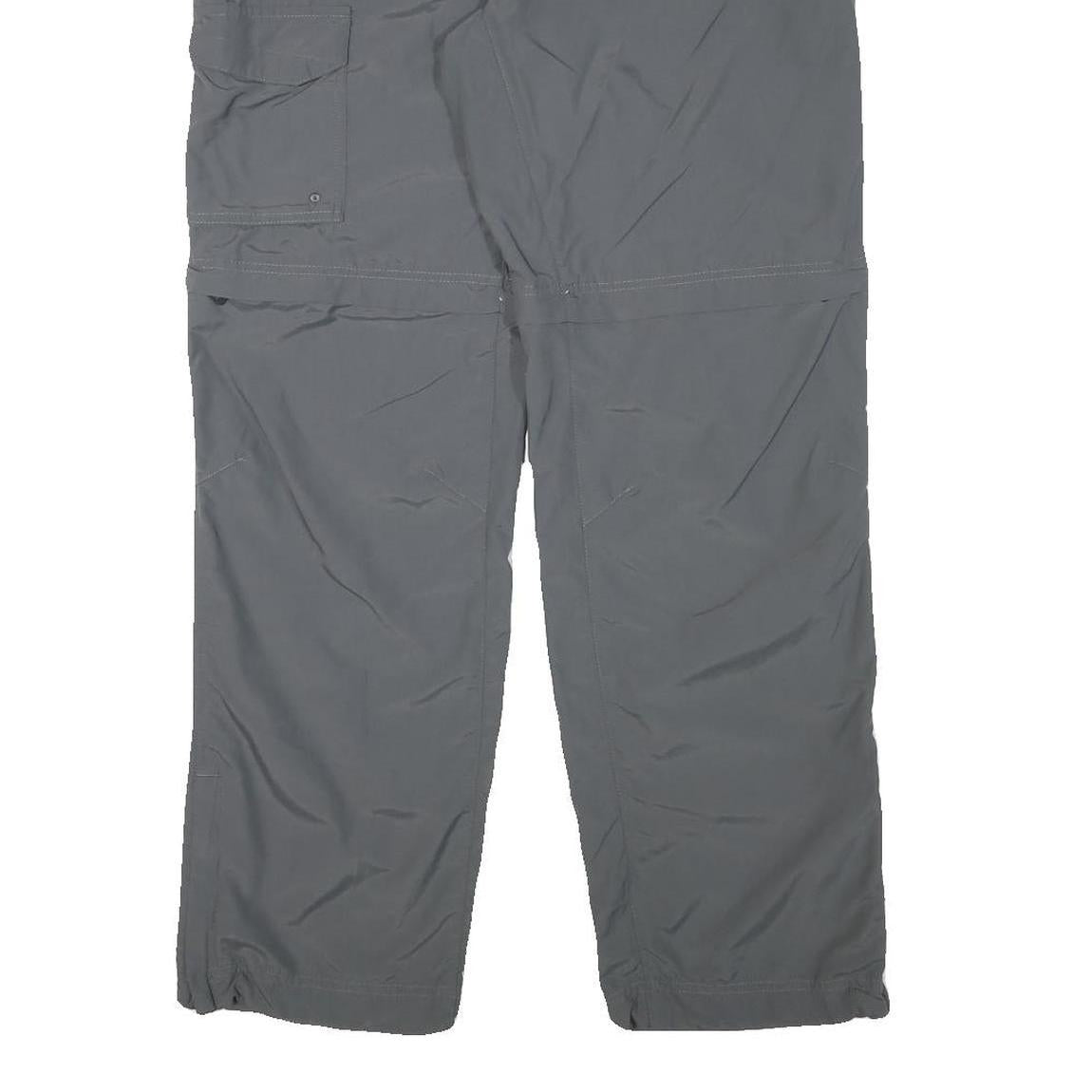 COLUMBIA Womens Grey Polyester Blend Zip Regular Cargo Trousers W35 L31 Outdoor