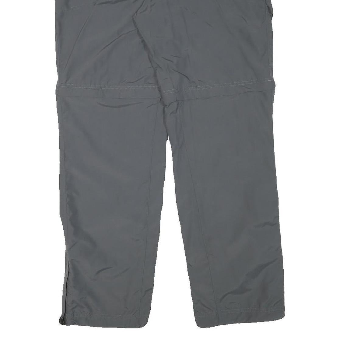 COLUMBIA Womens Grey Polyester Blend Zip Regular Cargo Trousers W35 L31 Outdoor