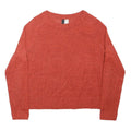 DIVIDED Womens Red Basic Top Long Sleeve Crew Neck M Soft Acrylic Knit