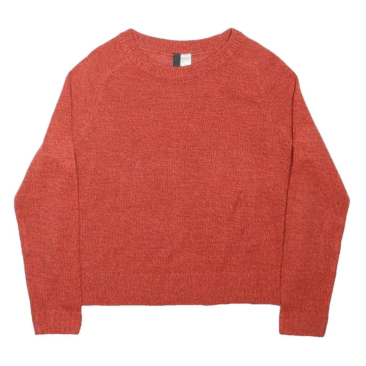 DIVIDED Womens Red Basic Top Long Sleeve Crew Neck M Soft Acrylic Knit