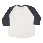 Mens Black & White Raiders Graphic Baseball T-Shirt XL 3/4 Sleeve Crew Neck