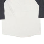 Mens Black & White Raiders Graphic Baseball T-Shirt XL 3/4 Sleeve Crew Neck