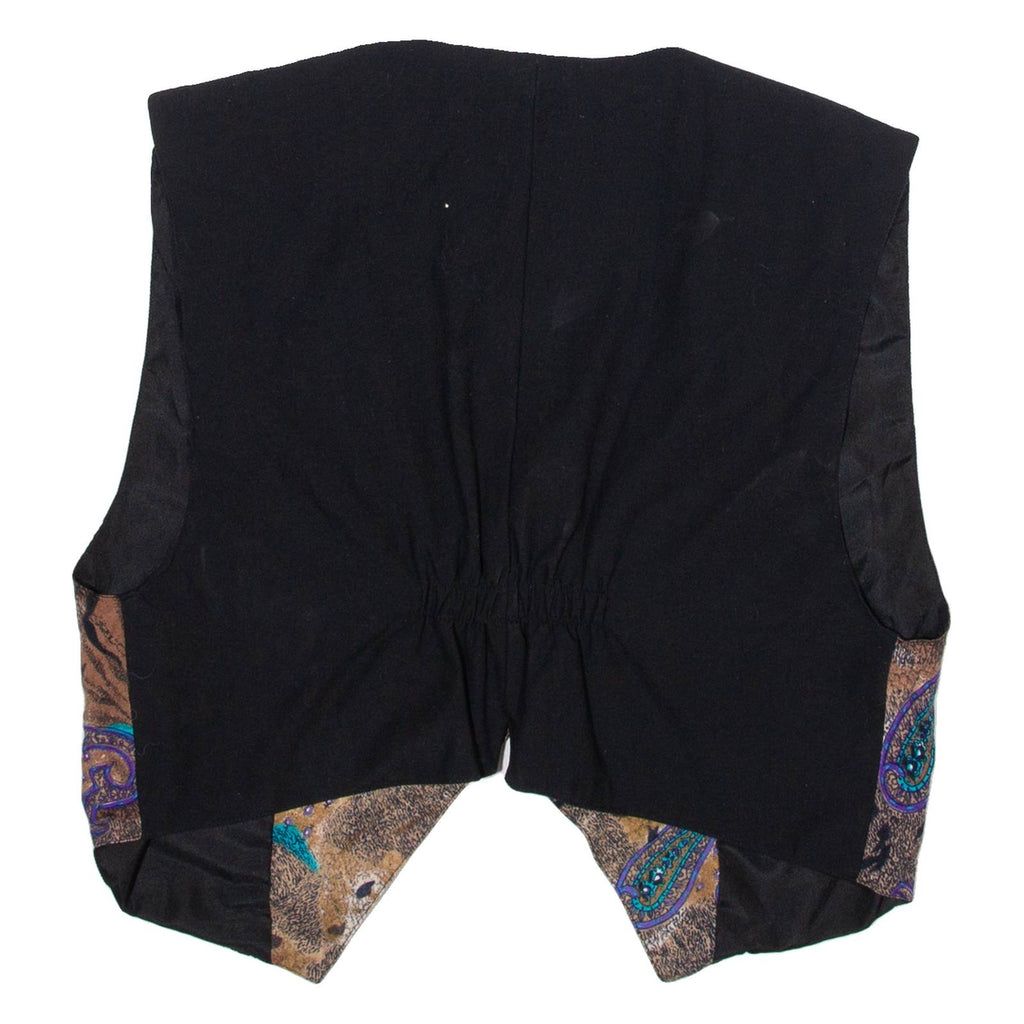 Womens Waistcoat Brown Paisley M