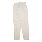 Womens Slim Beige Cotton Blend Trousers W26 L30 Zip Closure Stylish Fitted