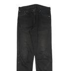 LEVI'S 321 02 Mens Black Regular Straight Denim W33 L36 Classic Cotton Blend Zip