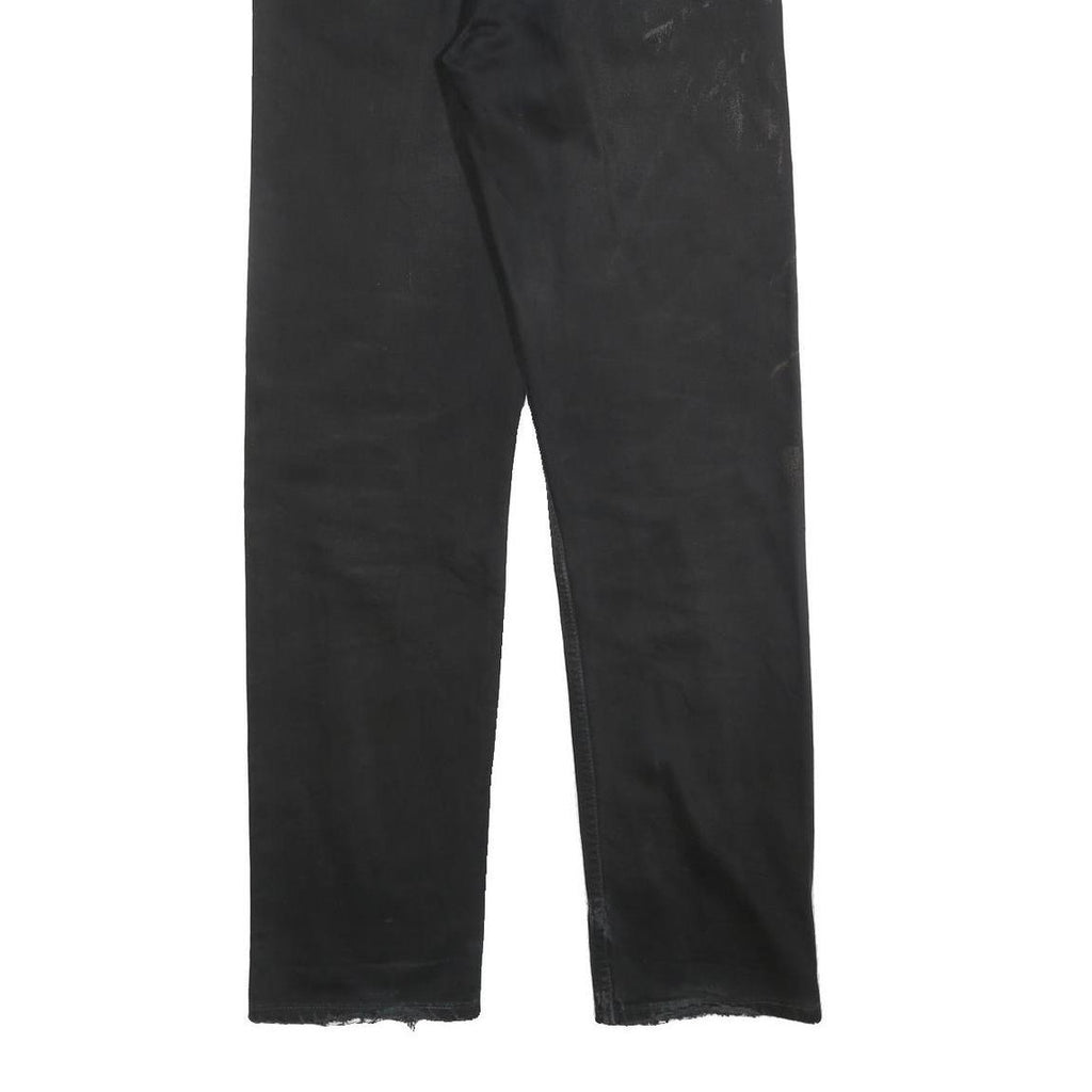 LEVI'S 321 02 Mens Black Regular Straight Denim W33 L36 Classic Cotton Blend Zip