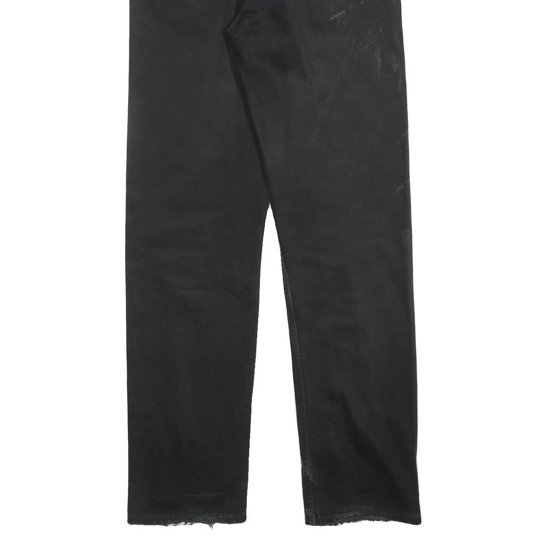 LEVI'S 321 02 Mens Black Regular Straight Denim W33 L36 Classic Cotton Blend Zip