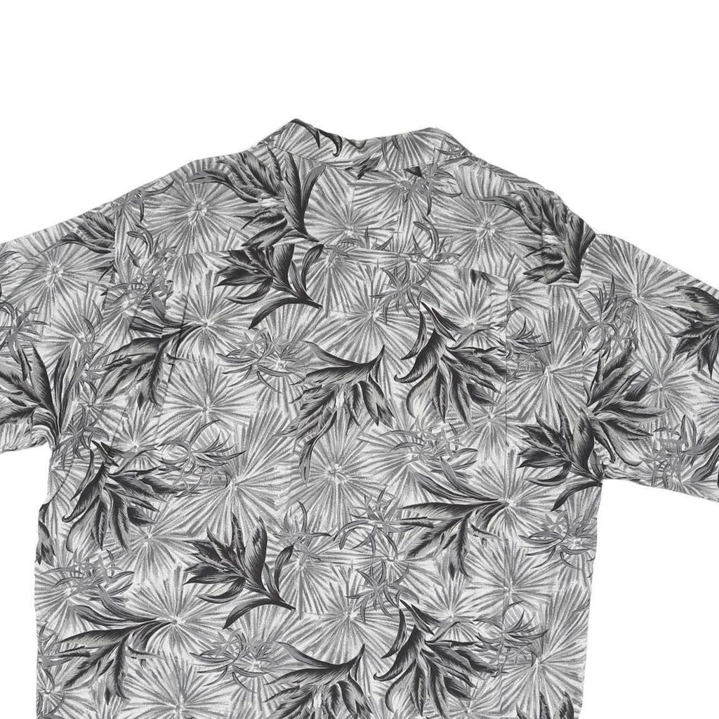 PINAPPLE CONNECTION Mens Black & Grey Rayon Shirt L Hawaiian Casual Summer