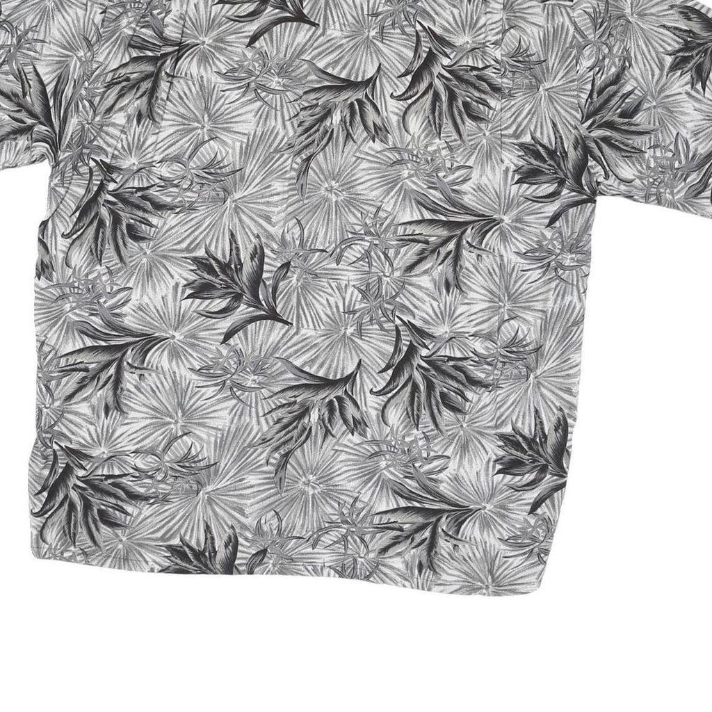 PINAPPLE CONNECTION Mens Black & Grey Rayon Shirt L Hawaiian Casual Summer