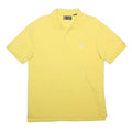 CHAPS Mens Yellow Short Sleeve Plain L Cotton Blend Polo Shirt Classic Fit