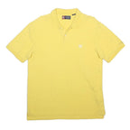 CHAPS Mens Yellow Short Sleeve Plain L Cotton Blend Polo Shirt Classic Fit