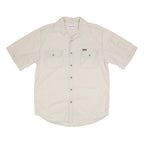 CARHARTT Mens Beige Casual Shirt M Short Sleeve Cotton Workwear