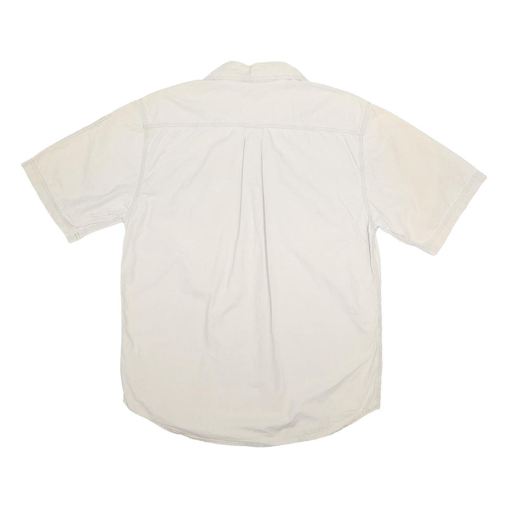 CARHARTT Mens Beige Casual Shirt M Short Sleeve Cotton Workwear