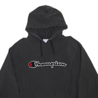 CHAMPION REVERSE WEAVE Mens Black Hoodie XL Cotton Blend Pullover Comfort Fit