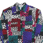 SK & COMPANY Womens Multi Colour Animal Print Shirt Long Sleeve Collared S