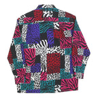 SK & COMPANY Womens Multi Colour Animal Print Shirt Long Sleeve Collared S