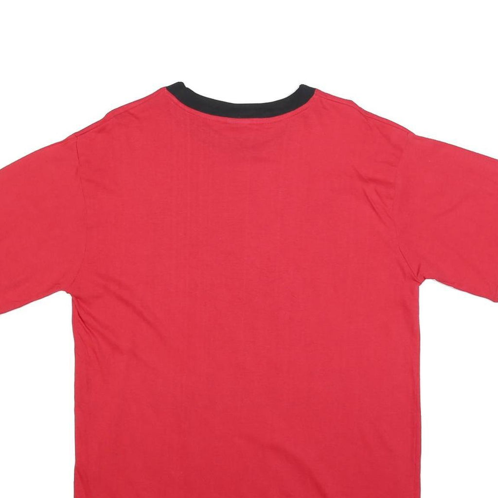 CGW Mens Red & Black Calgary Flames T-Shirt M Short Sleeve Crew Neck Sports Logo