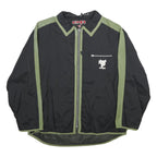 CMP Mens Black & Green Nylon Zip Jacket M Lightweight Sportswear