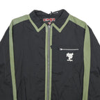 CMP Mens Black & Green Nylon Zip Jacket M Lightweight Sportswear