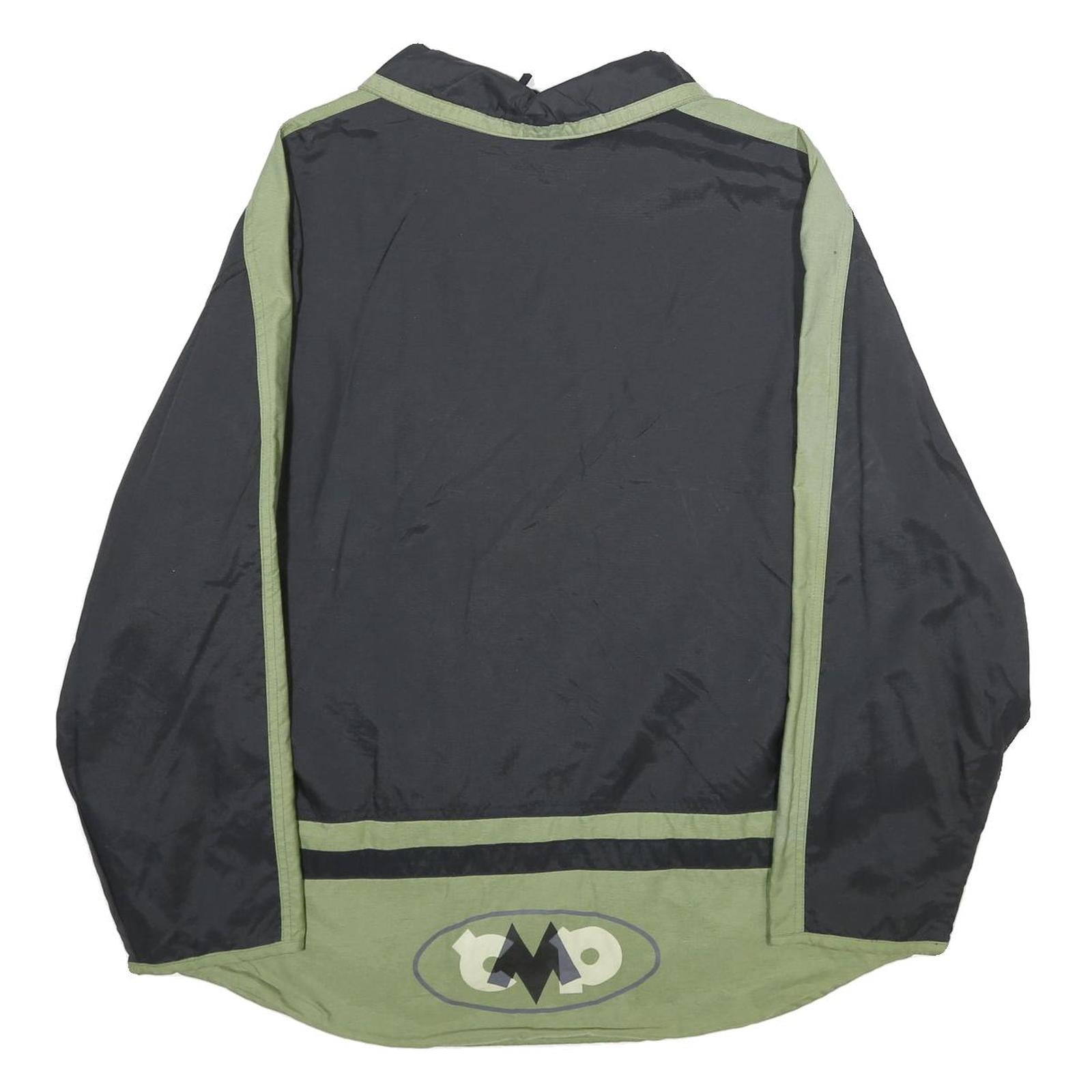 CMP Mens Black & Green Nylon Zip Jacket M Lightweight Sportswear
