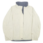 COLUMBIA Womens Cream Nylon Shell Jacket XL Outdoor Zip Plain Lightweight Water
