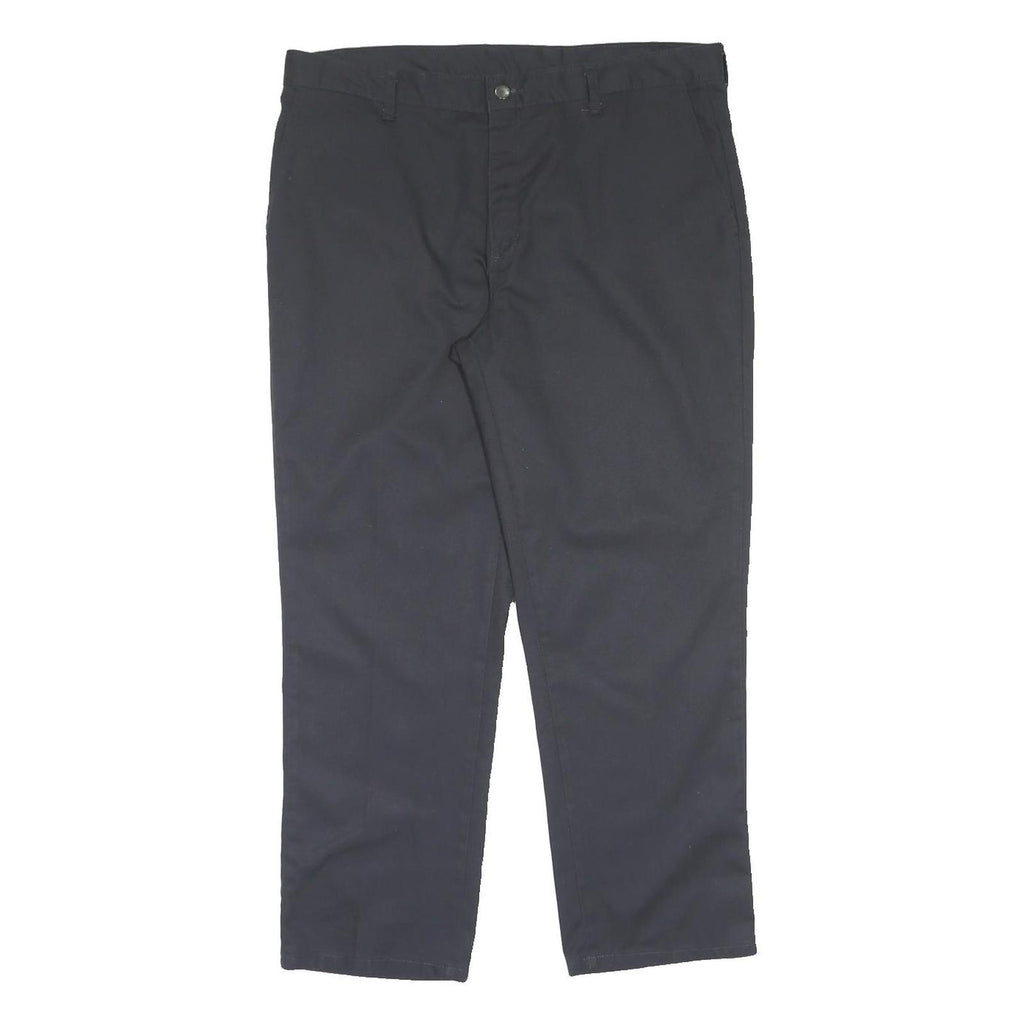DICKIES Mens Regular Fit Black Workwear Trousers W38 L30 Zip Closure Durable