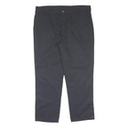 DICKIES Mens Regular Fit Black Workwear Trousers W38 L30 Zip Closure Durable