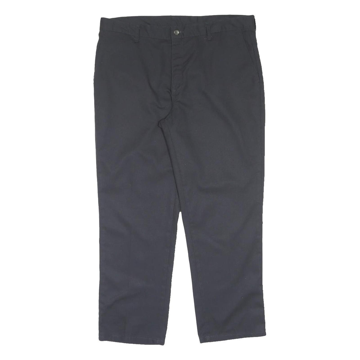 DICKIES Mens Regular Fit Black Workwear Trousers W38 L30 Zip Closure Durable