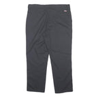 DICKIES Mens Regular Fit Black Workwear Trousers W38 L30 Zip Closure Durable
