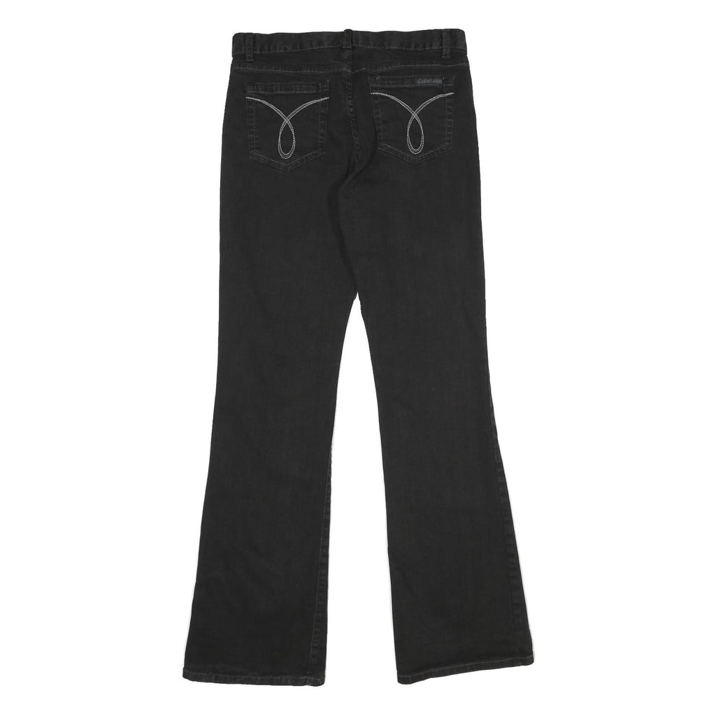 CALVIN KLEIN JEANS Womens Black Regular Fit Flared Denim W30 L34 Stylish