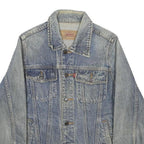 LEVI'S Womens Blue Denim Jacket Cotton S Button Classic Fit Casual