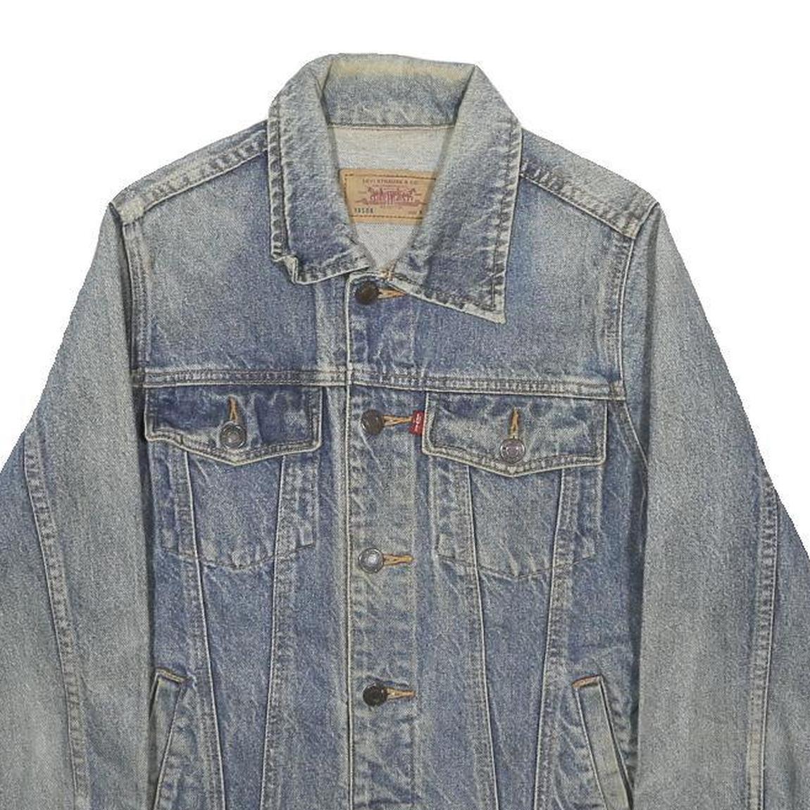 LEVI'S Womens Blue Denim Jacket Cotton S Button Classic Fit Casual