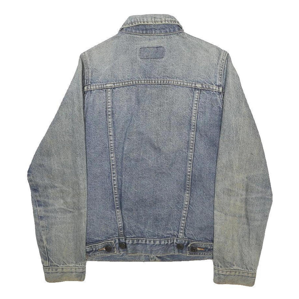 LEVI'S Womens Blue Denim Jacket Cotton S Button Classic Fit Casual