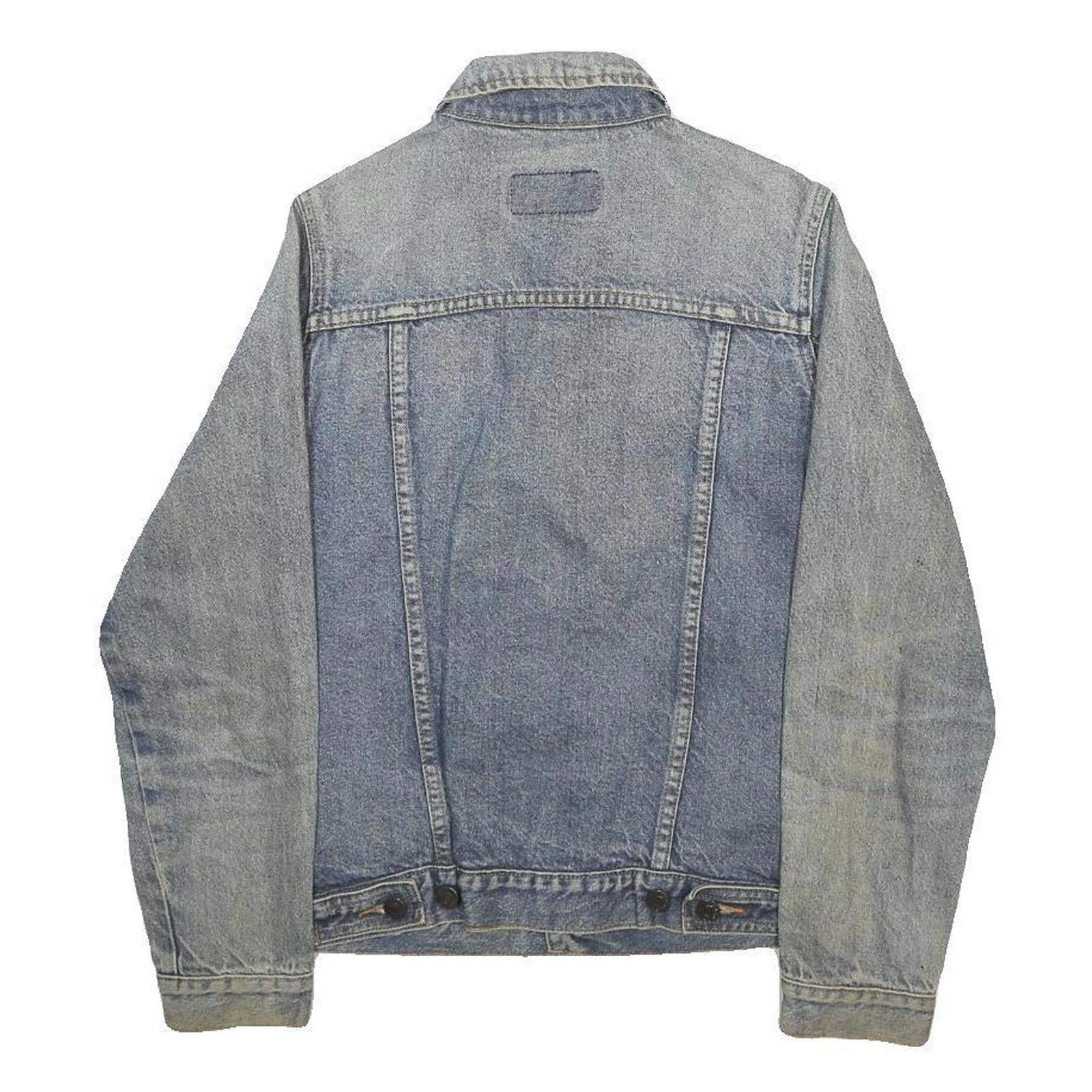 LEVI'S Womens Blue Denim Jacket Cotton S Button Classic Fit Casual