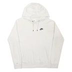 NIKE Mens White Pullover Hoodie M Cotton Blend Athletic Wear Casual