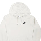 NIKE Mens White Pullover Hoodie M Cotton Blend Athletic Wear Casual