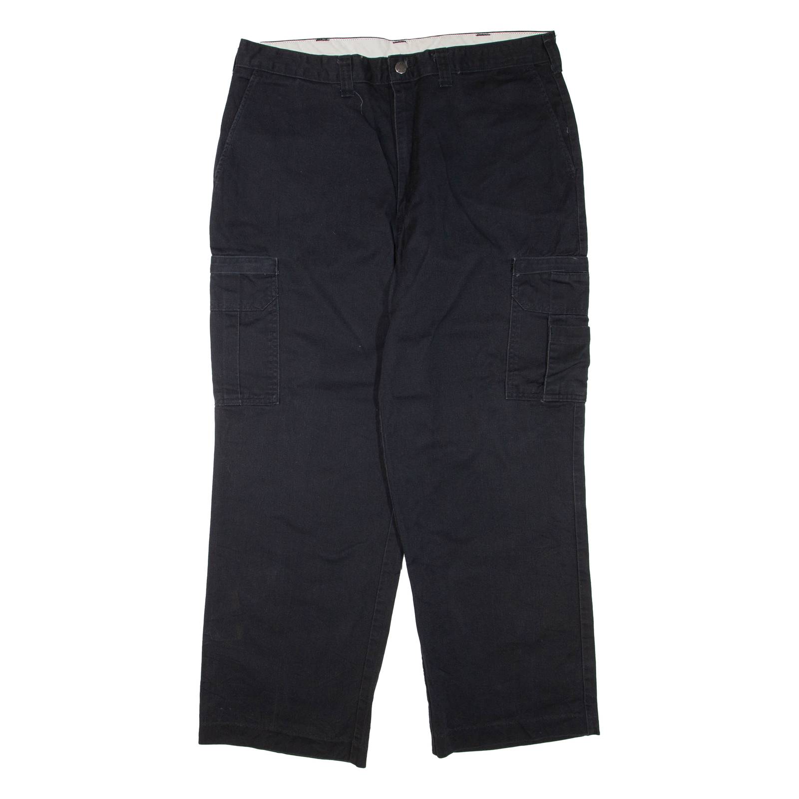 DICKIES Mens Trousers Black Regular Straight W38 L30