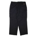 DICKIES Mens Trousers Black Regular Straight W38 L30