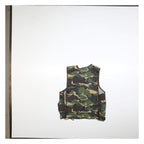 ORLOB Mens Green Camouflage Outdoor Vest One Size Polyester Jacket Zip Pockets