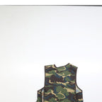 ORLOB Mens Green Camouflage Outdoor Vest One Size Polyester Jacket Zip Pockets