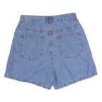 BOLERO Womens Blue Denim Mini Cotton Blend Skort Button Front Casual Size S